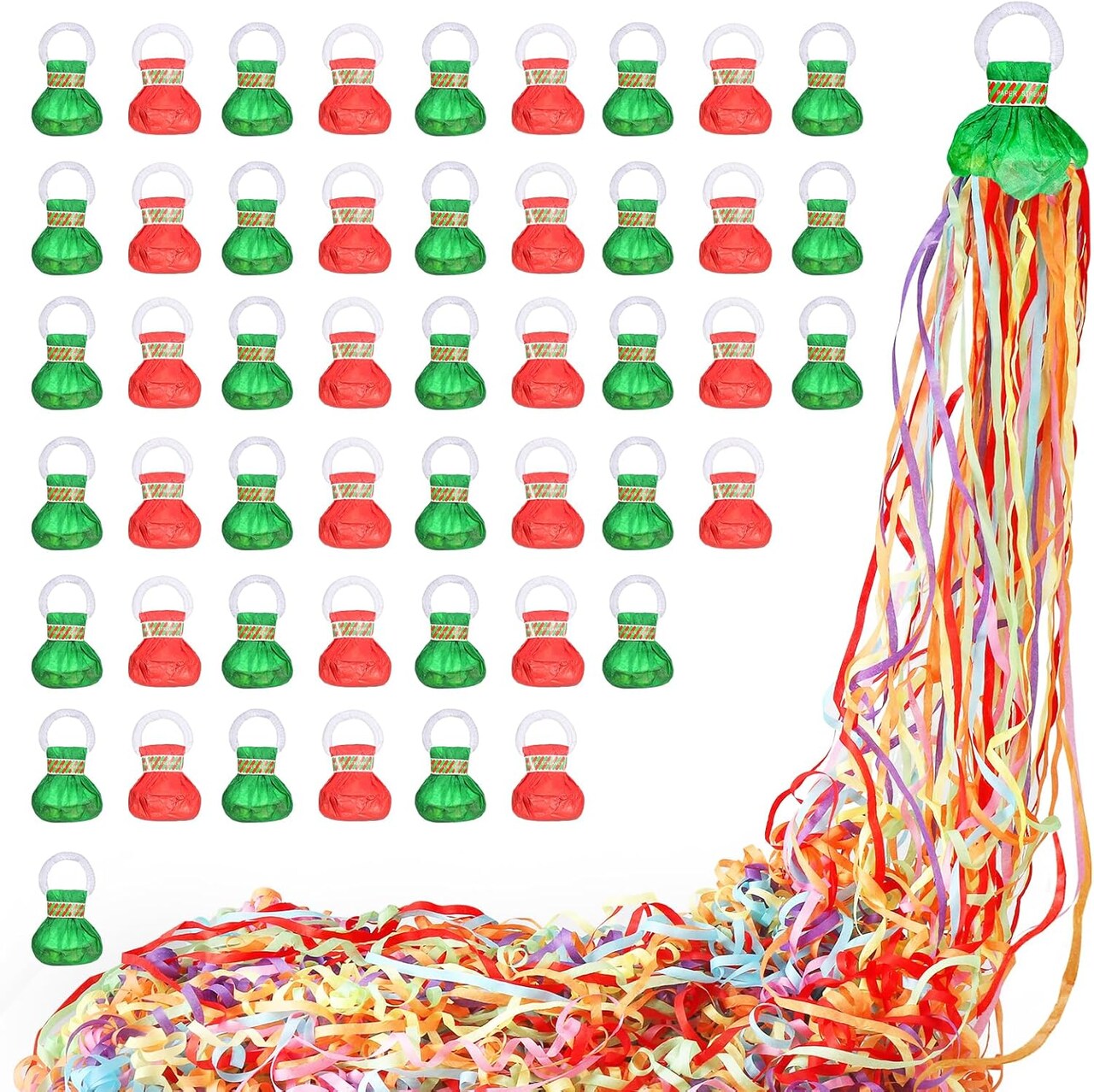100PCS No-Mess Colorful Confetti Poppers – Party Popper Streamers for Weddings & Birthdays
